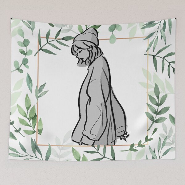 Item preview, Hand Drawn Woman Sketch in Olive Frame designed and sold by VinBasis.