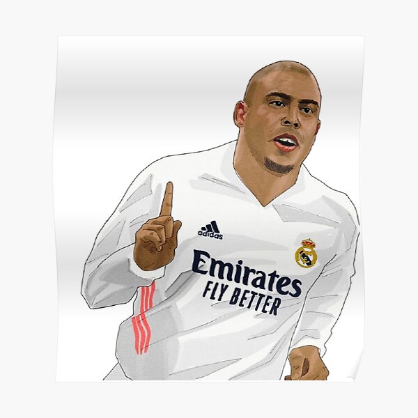 QUOTE - UNQUOTE ART Real Madrid Framed Poster - Ronaldo Nazario