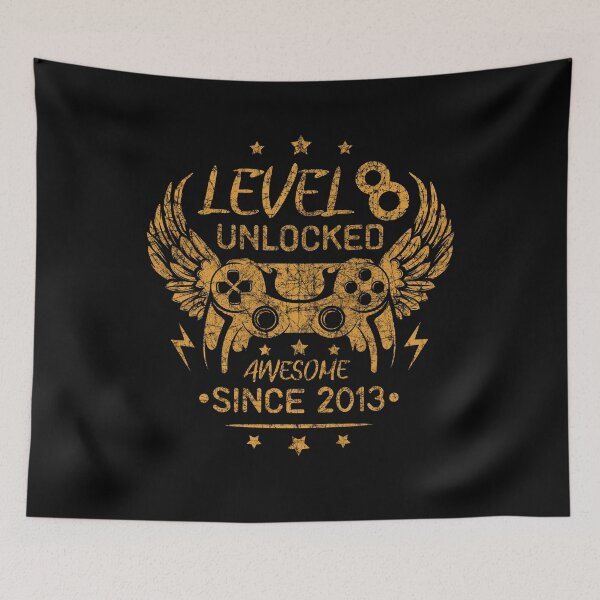Item preview, Level 8 Unlocked Awesome Since 2013 Video Game 8th Birthday designed and sold by BadyA's.