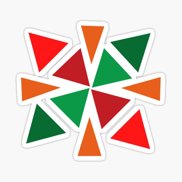 Colorful Geometric triangles Sticker