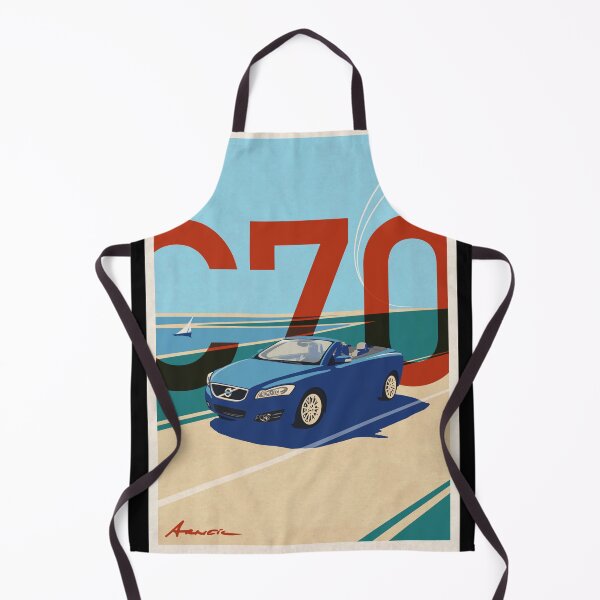 Item preview, Vintage style C70 Car Artwork - post-facelift - blue designed and sold by Arneil-Artworks.