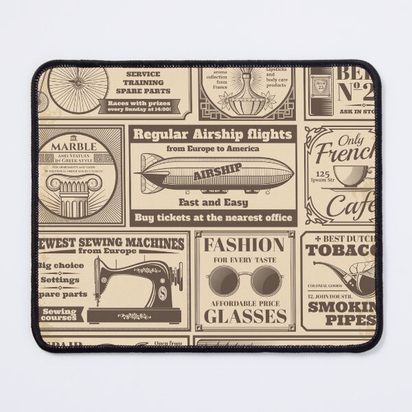 Item preview, Vintage Newspaper Advertising Labels designed and sold by Vector Scout Lab.