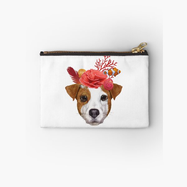 Item preview, Portrait of Jack Russell with sea crown. Hand-drawn illustration, digitally colored. designed and sold by Victoria Novak.