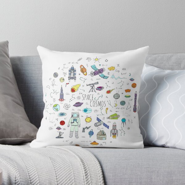 Space doodles Throw Pillow
