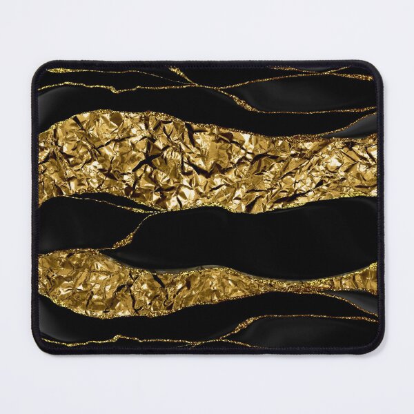 Item preview, Black Faux Marble And Gold Faux Metal Texture  designed and sold by MysticMarble.