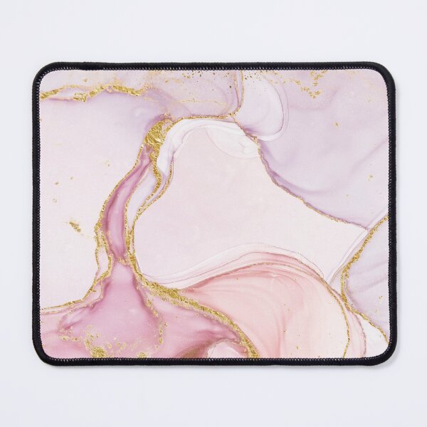 Item preview, Blush Pink Liquid Alcohol Ink Gold Glitter Metal Veines designed and sold by MysticMarble.