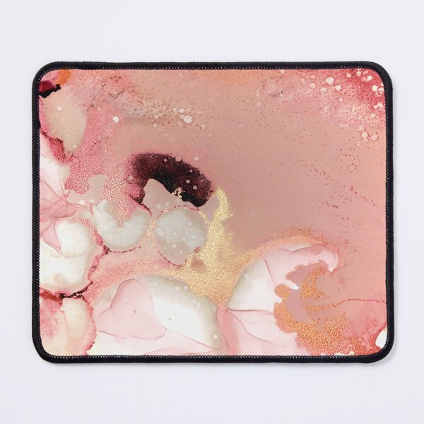 Item preview, Blush Pink Alcohol Ink Faux Marble Landscape I designed and sold by MysticMarble.