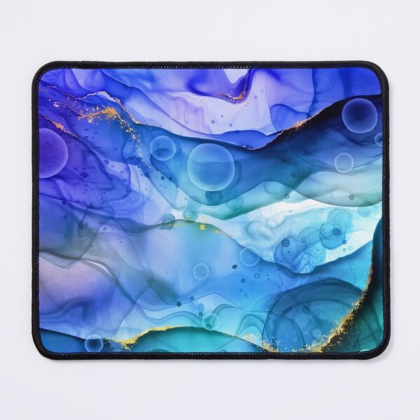 Item preview, Blue Mermaid Waves Alcohol Ink Texture designed and sold by MysticMarble.