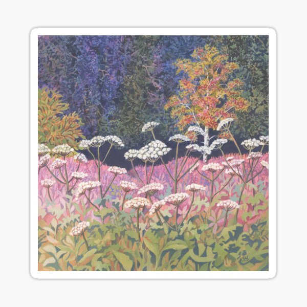 Item preview, Hogweed Field (acrylic on canvas) designed and sold by Painting By Nature.