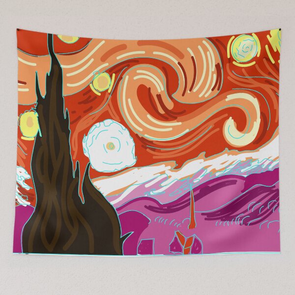 Item preview, Lovely sunset Van Gogh Starry Night pastel color designed and sold by heyitsIrish.