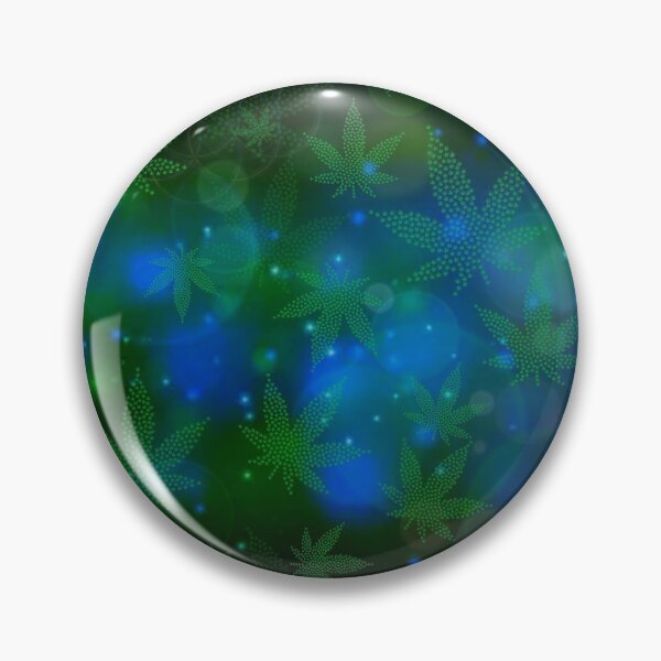 Item preview, Green Cosmic Hemp Leaves Green  designed and sold by shantilovesart.