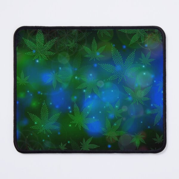 Item preview, Green Cosmic Hemp Leaves Green  designed and sold by shantilovesart.