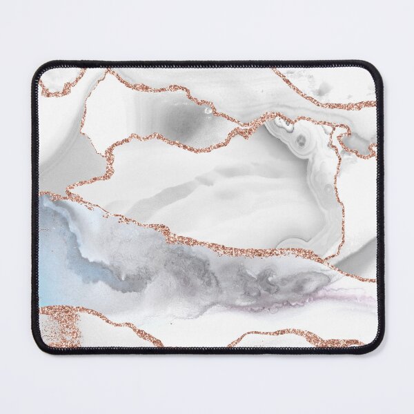 Item preview, Ice Blue And White Agate Faux Marble Landscape designed and sold by MysticMarble.
