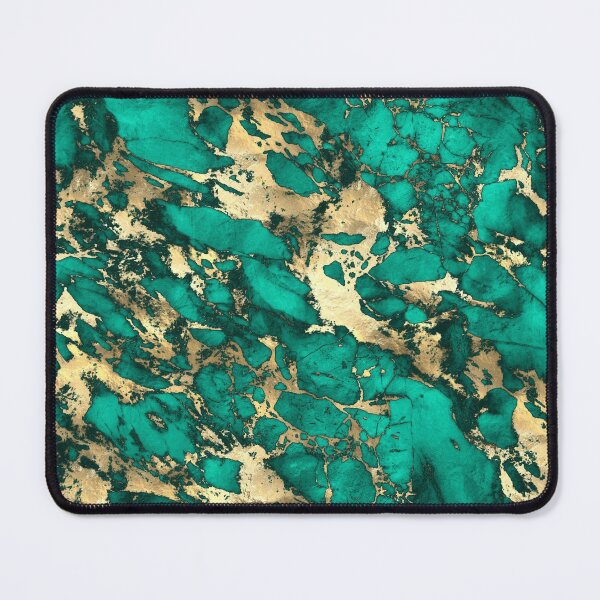 Item preview, Teal And Gold Malachite Faux Marble designed and sold by MysticMarble.