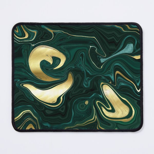 Item preview, Faux Malachite Marble Texture With Gold Veins III designed and sold by MysticMarble.
