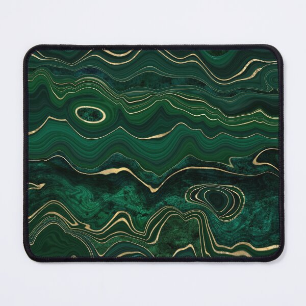Item preview, Faux Malachite Marble Texture With Gold Veins designed and sold by MysticMarble.