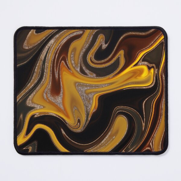 Item preview, Liquid Amber Faux Marble Texture Black And Gold designed and sold by MysticMarble.
