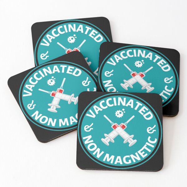 Item preview, Vaccinated and Non Magnetic- Magnetic Vaccine Meme - covid vaccine designed and sold by CaitU.