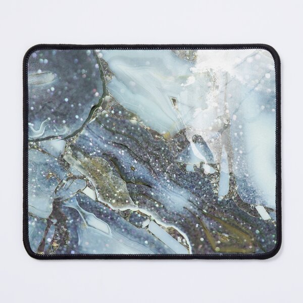 Item preview, Blue and gray shimmering Faux agate  designed and sold by MysticMarble.