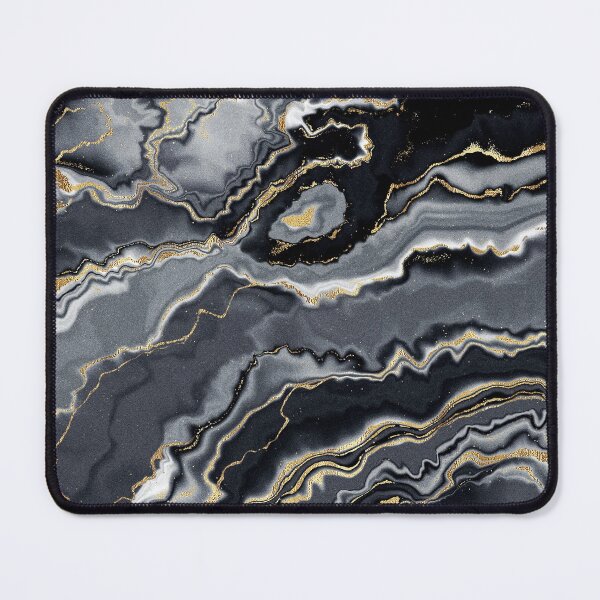 Item preview, Gray and Black Ink Faux Marble with Gold Veins designed and sold by MysticMarble.