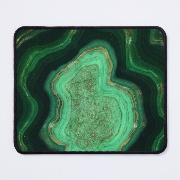 Item preview, Faux Malachite Green Marble with Gold Veins V designed and sold by MysticMarble.