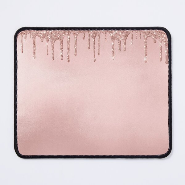 Item preview, Rose Gold Glitter Rain on Pink Metal Foil designed and sold by MysticMarble.