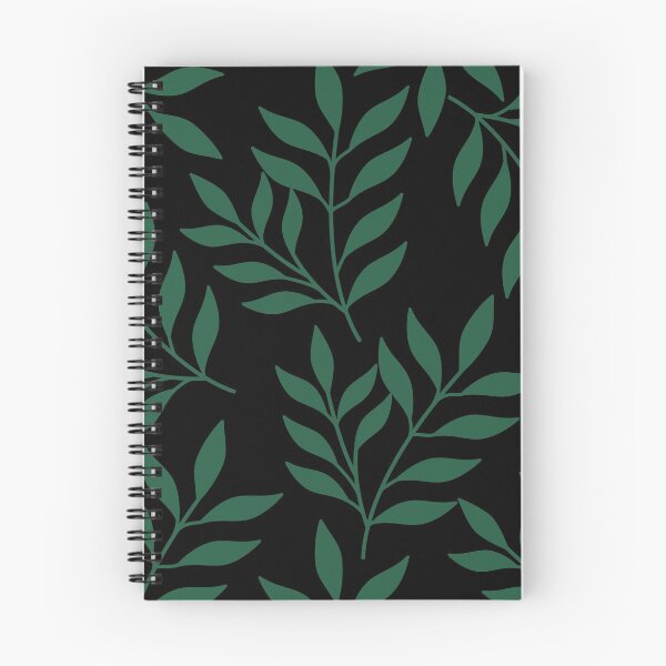 Item preview, Black and Green Leaves Pattern designed and sold by thelustrous.