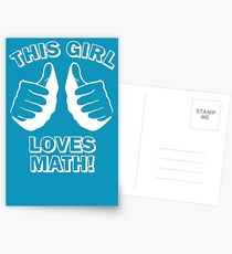 This Girl Loves Math Postcards