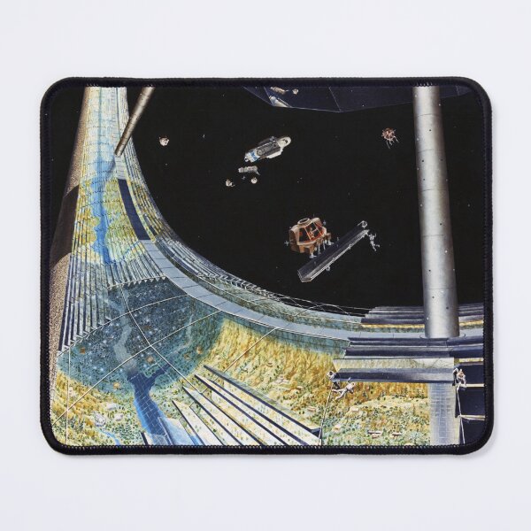 Item preview, NASA ARC Stanford Torus Construction Art designed and sold by bobbooo.
