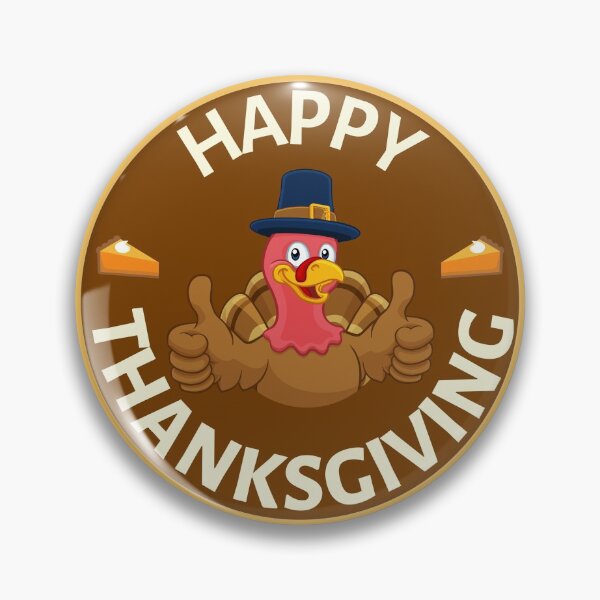 Item preview, Happy Thanksgiving with Pilgrim Turkey (Brown) - Pilgrim Turkey for Thanksgiving designed and sold by CaitU.