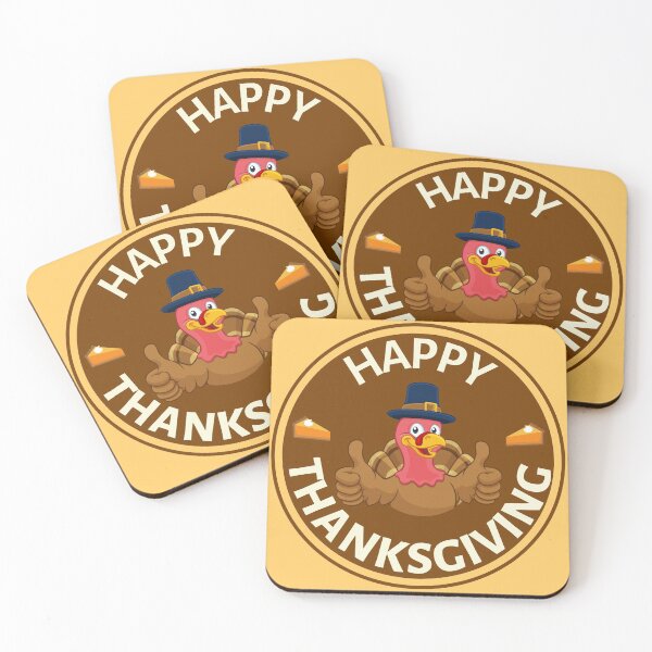 Item preview, Happy Thanksgiving with Pilgrim Turkey (Brown) - Pilgrim Turkey for Thanksgiving designed and sold by CaitU.