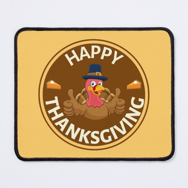 Item preview, Happy Thanksgiving with Pilgrim Turkey (Brown) - Pilgrim Turkey for Thanksgiving designed and sold by CaitU.