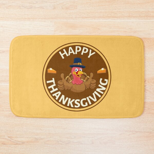 Item preview, Happy Thanksgiving with Pilgrim Turkey (Brown) - Pilgrim Turkey for Thanksgiving designed and sold by CaitU.