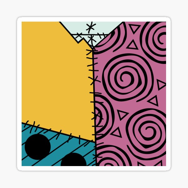 "Sally Finkelstein-Skellington" Dress Nightmare Before Christmas Halloween Sticker