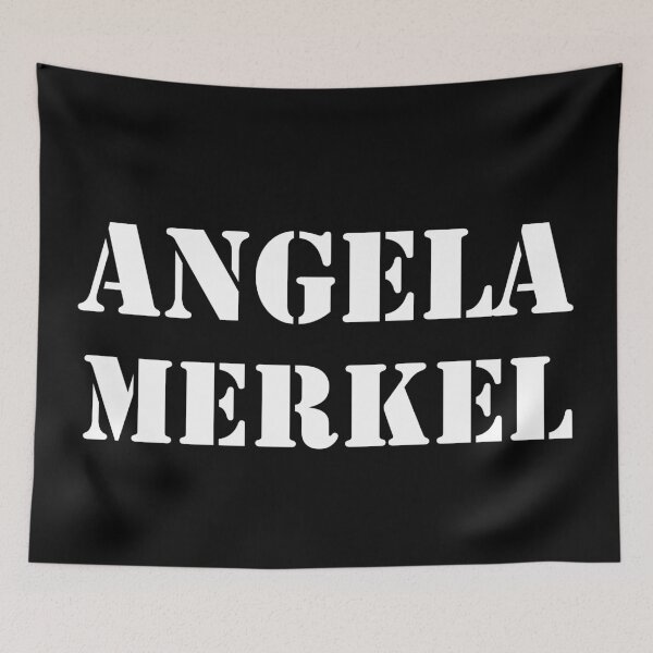 Item preview, Angela Merkel White Text Premium designed and sold by Design-Maniya.