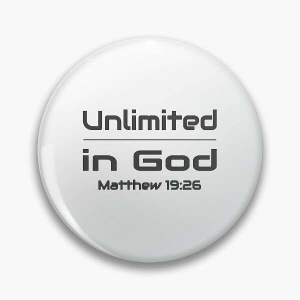 Item preview, Christian Design - Unlimited in God - Bible Verse Matthew 19:26 designed and sold by simplydesignart.