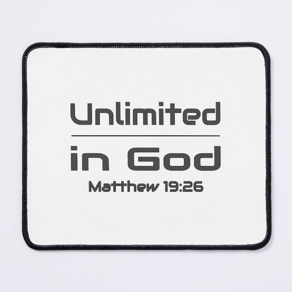 Item preview, Christian Design - Unlimited in God - Bible Verse Matthew 19:26 designed and sold by simplydesignart.