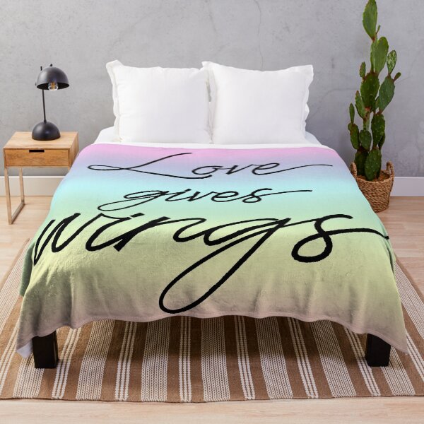 Item preview, Love gives wings, text on a rainbow designed and sold by vilma3000.