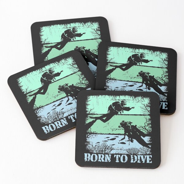 Item preview, Born to dive diving diver retro saying design designed and sold by brunsch-print.