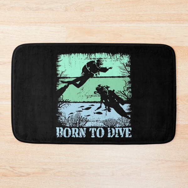 Item preview, Born to dive diving diver retro saying design designed and sold by brunsch-print.