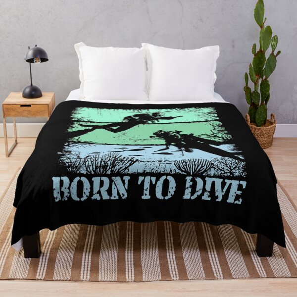 Item preview, Born to dive diving diver retro saying design designed and sold by brunsch-print.