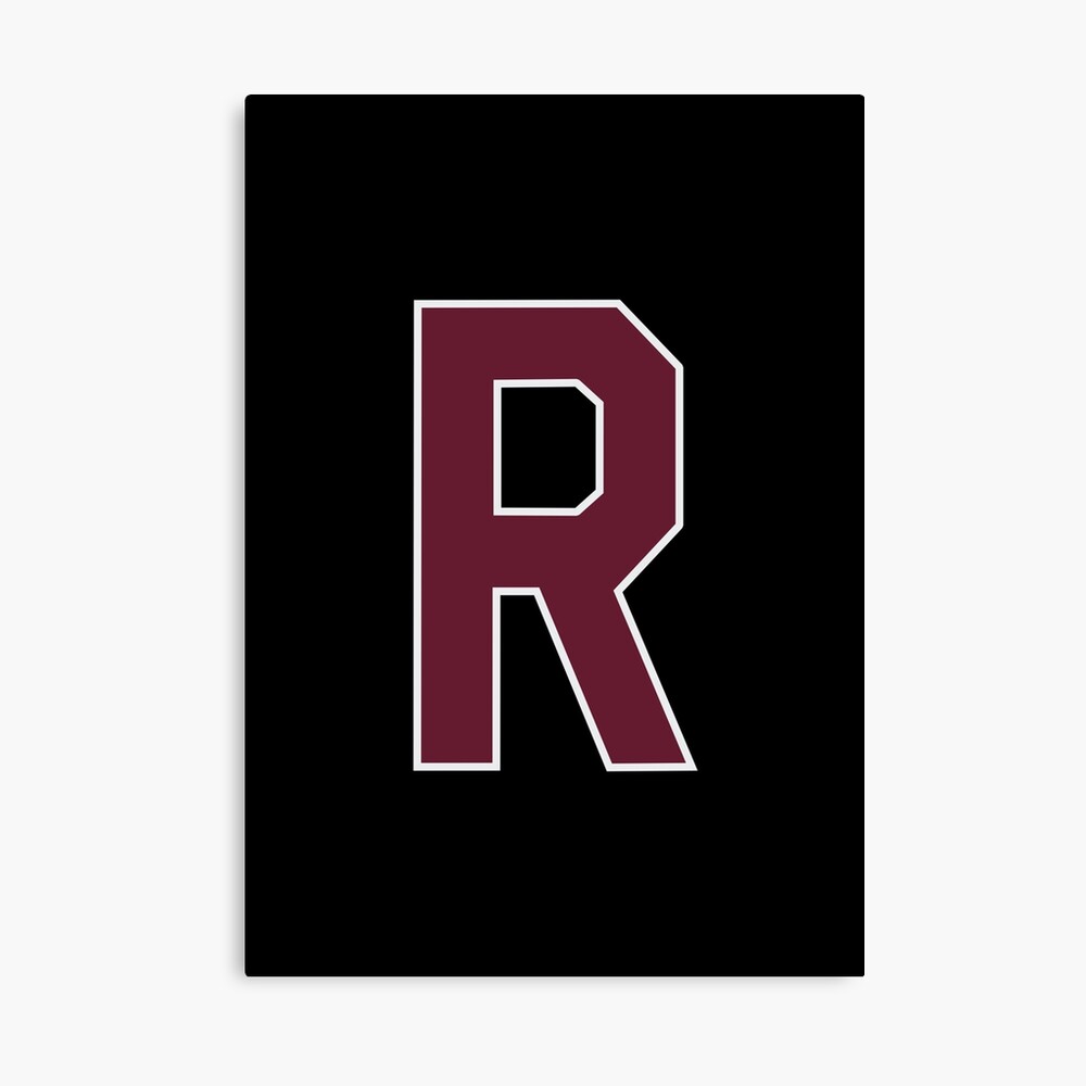 big capital letter r alphabet collegiate athletic initials photographic print by drmrkt redbubble