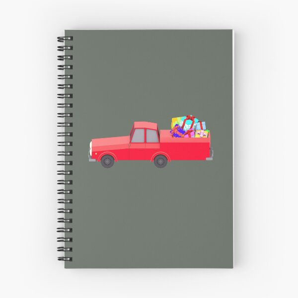 Item preview, red pick-up with  gifts for Christmas designed and sold by redgoch.