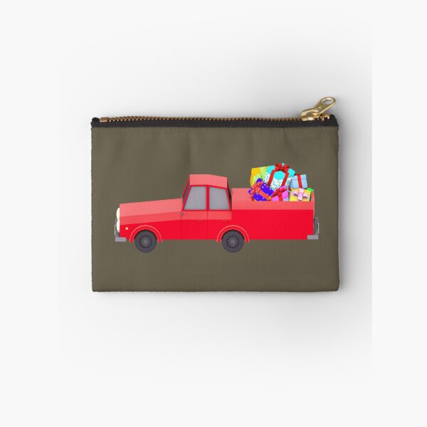 Item preview, red pick-up with  gifts for Christmas designed and sold by redgoch.