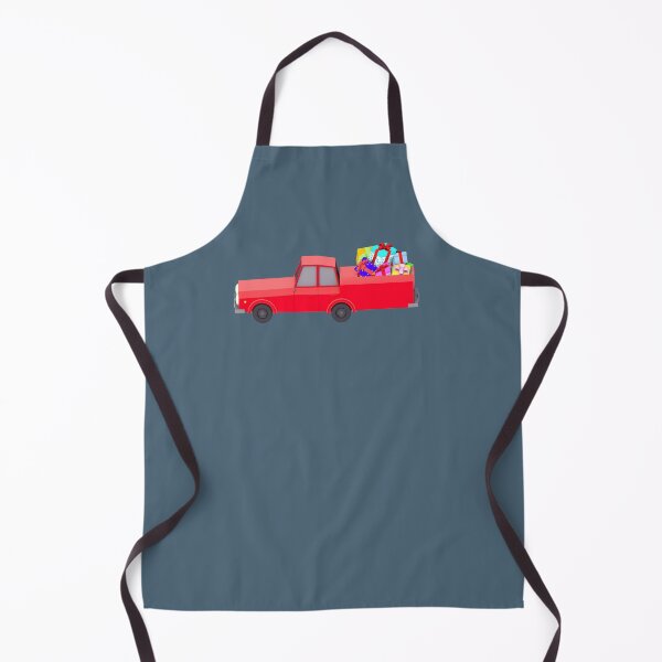 Item preview, red pick-up with gifts for Christmas designed and sold by redgoch.