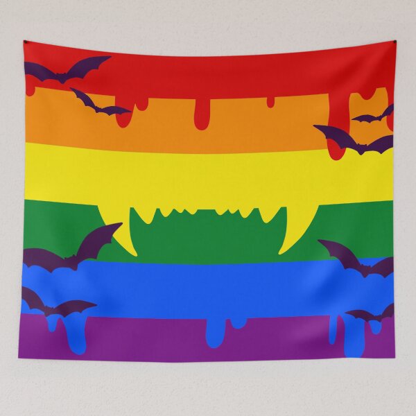 Item preview, LGBT spooky pride flag designed and sold by Drawingsnake.