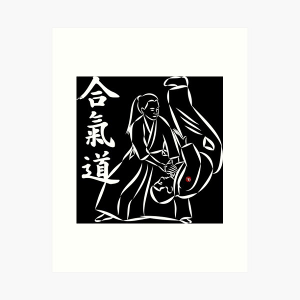 Artikel-Vorschau von Aikido Kotegaeshi, die Technik in Weiß auf Schwarz für Aikido, designt und verkauft von Bali Budo.