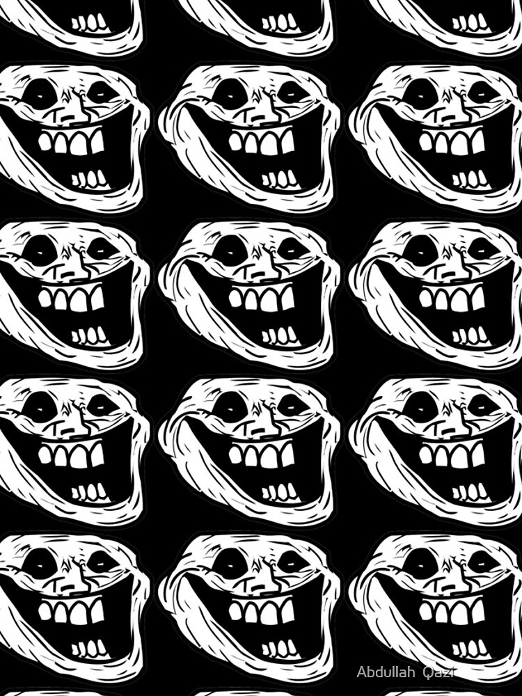 Creepy Troll Face Halloween, Scary Funny Face, Ghost Graphic art | Scarf