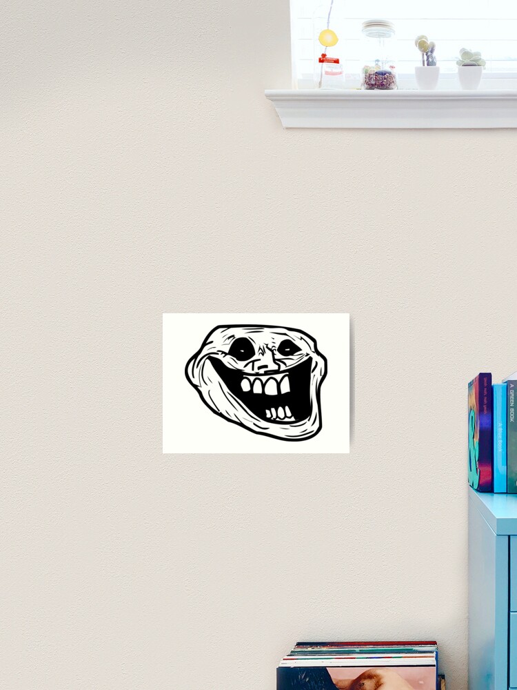 Creepy Troll Face Halloween, Scary Funny Face, Ghost Graphic art | Sticker