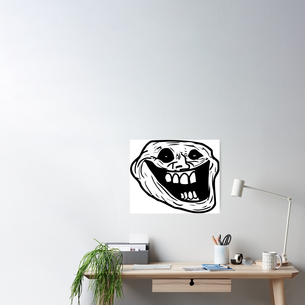 Creepy Troll Face Halloween, Scary Funny Face, Ghost Graphic art |  Essential T-Shirt